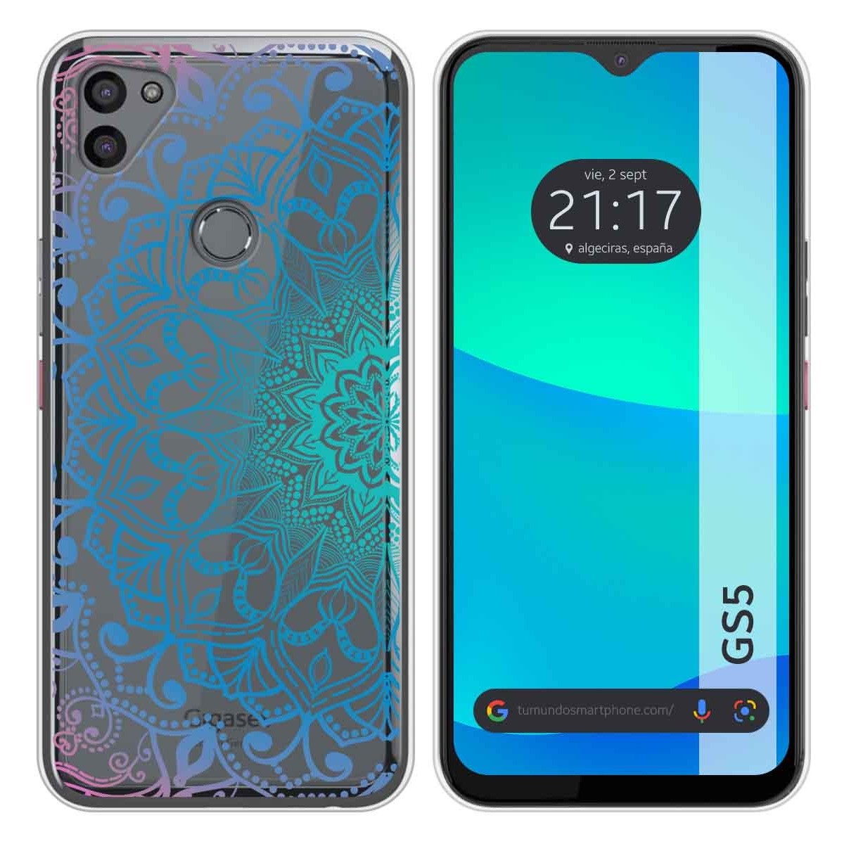 Funda Silicona Transparente para Gigaset GS5 diseño Mandala Dibujos