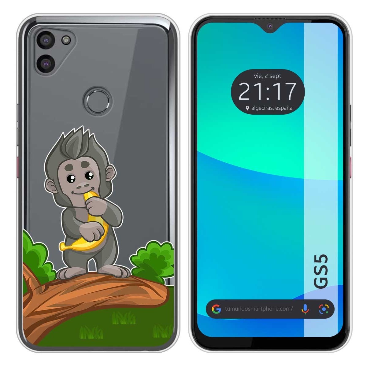 Funda Silicona Transparente para Gigaset GS5 diseño Mono Dibujos