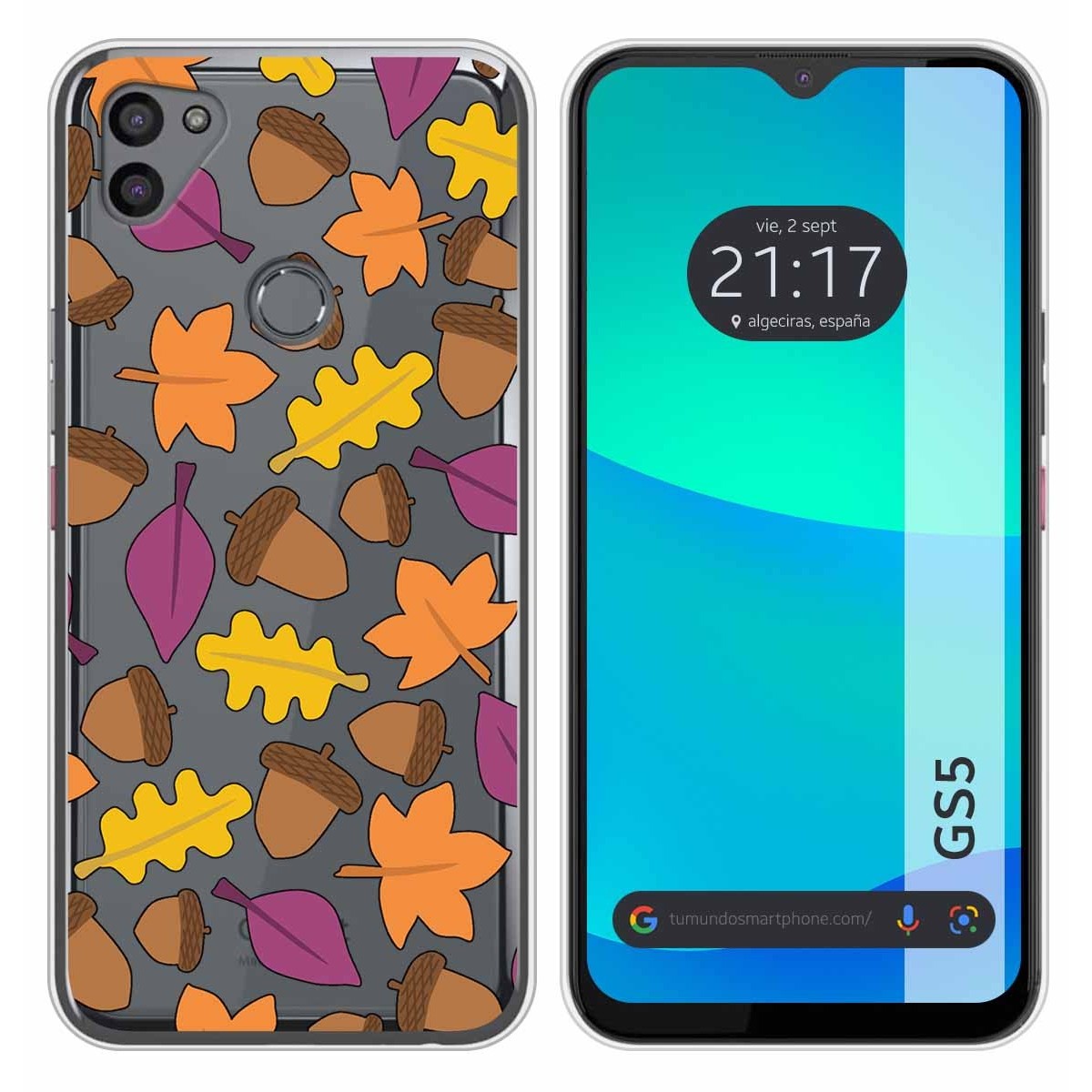 Funda Silicona Transparente para Gigaset GS5 diseño Otoño Dibujos