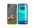 Funda Silicona Transparente para Gigaset GS5 diseño Panda Dibujos