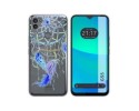 Funda Silicona Transparente para Gigaset GS5 diseño Plumas Dibujos