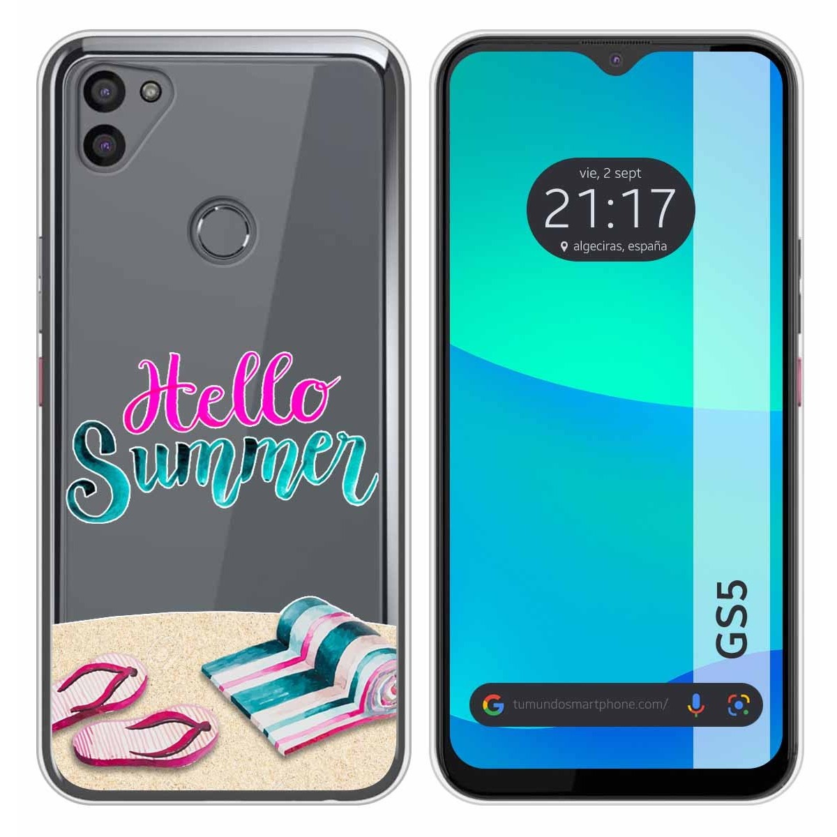 Funda Silicona Transparente para Gigaset GS5 diseño Summer Dibujos