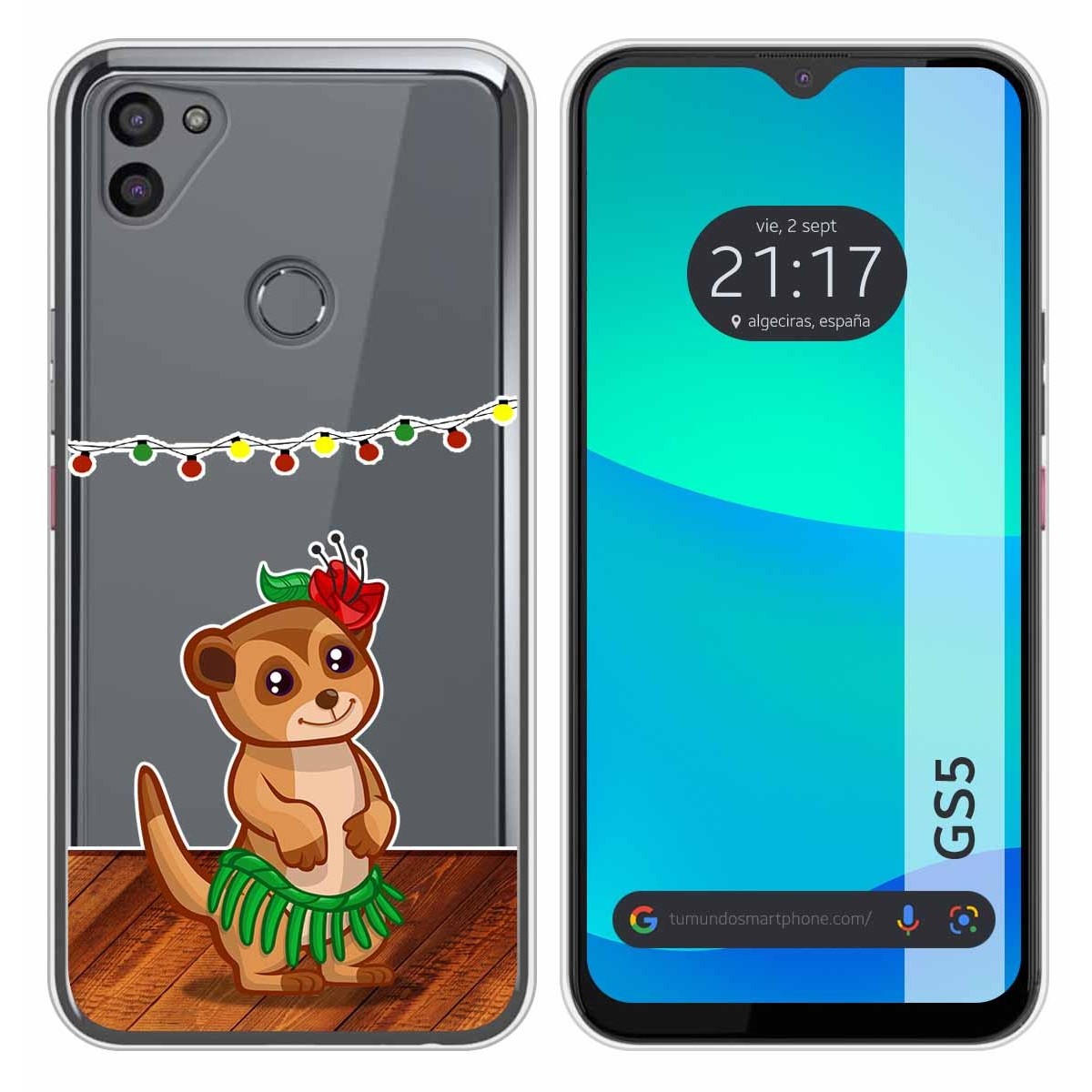 Funda Silicona Transparente para Gigaset GS5 diseño Suricata Dibujos