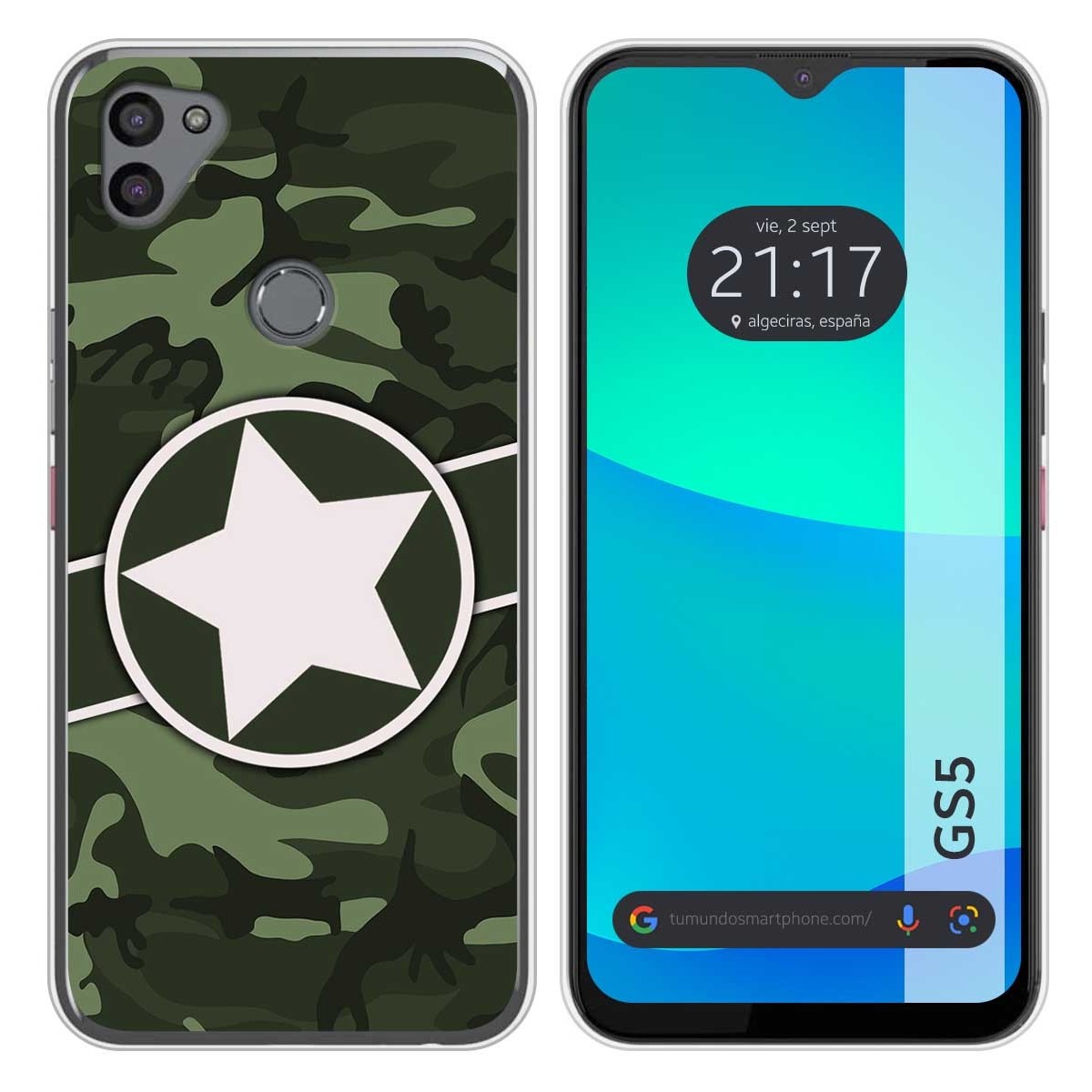 Funda Silicona para Gigaset GS5 diseño Camuflaje 01 Dibujos