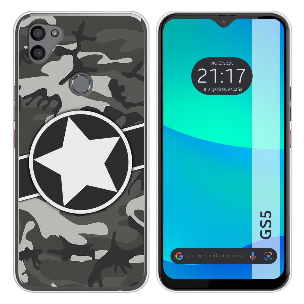 Funda Silicona para Gigaset GS5 diseño Camuflaje 02 Dibujos