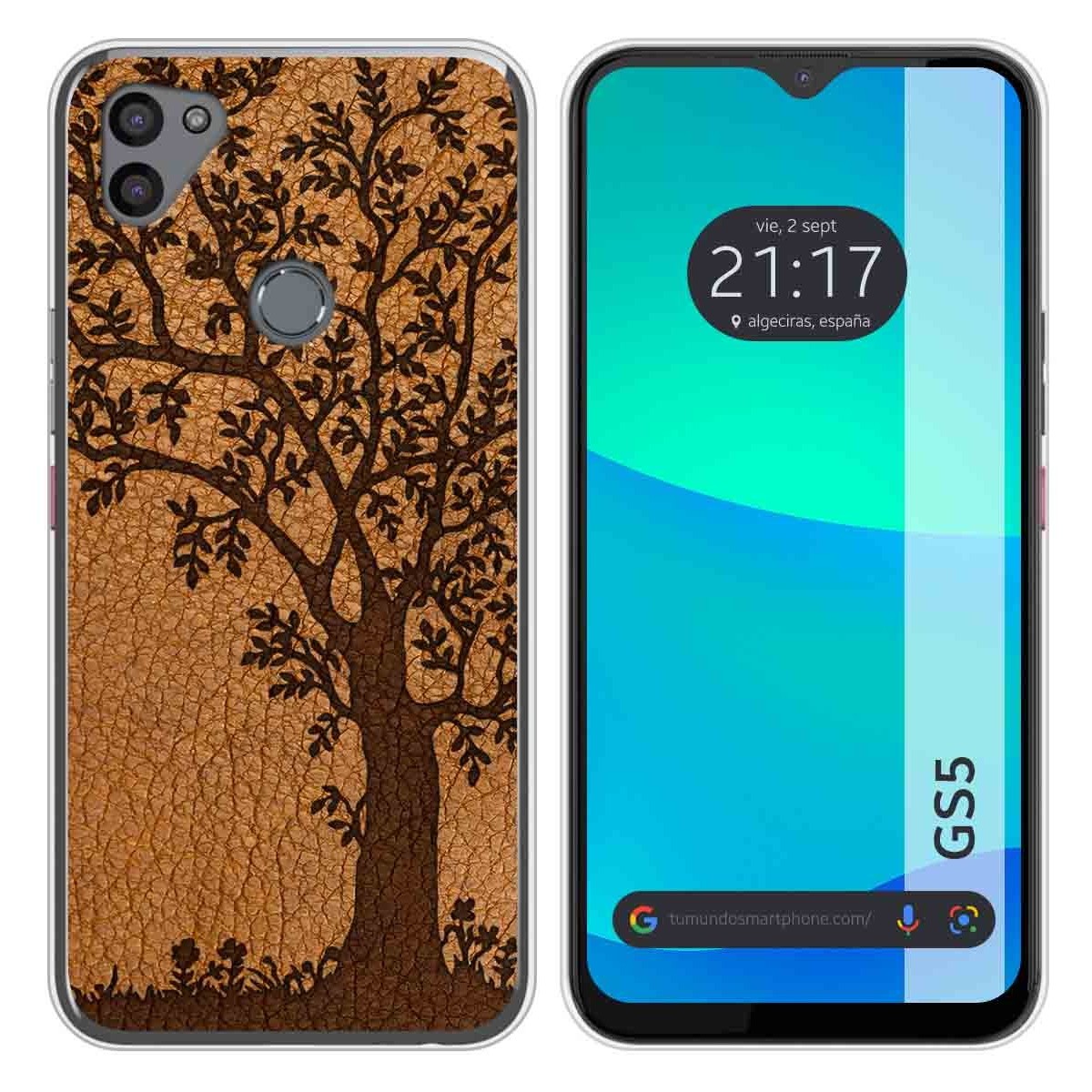 Funda Silicona para Gigaset GS5 diseño Cuero 03 Dibujos