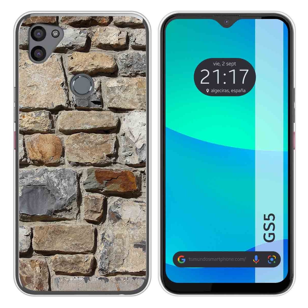 Funda Silicona para Gigaset GS5 diseño Ladrillo 03 Dibujos