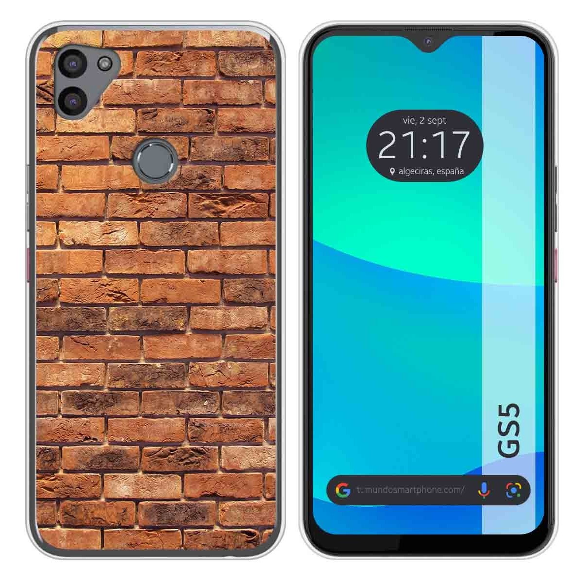 Funda Silicona para Gigaset GS5 diseño Ladrillo 04 Dibujos