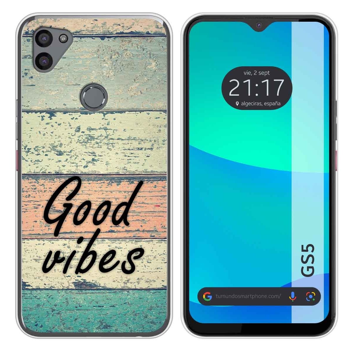 Funda Silicona para Gigaset GS5 diseño Madera 01 Dibujos