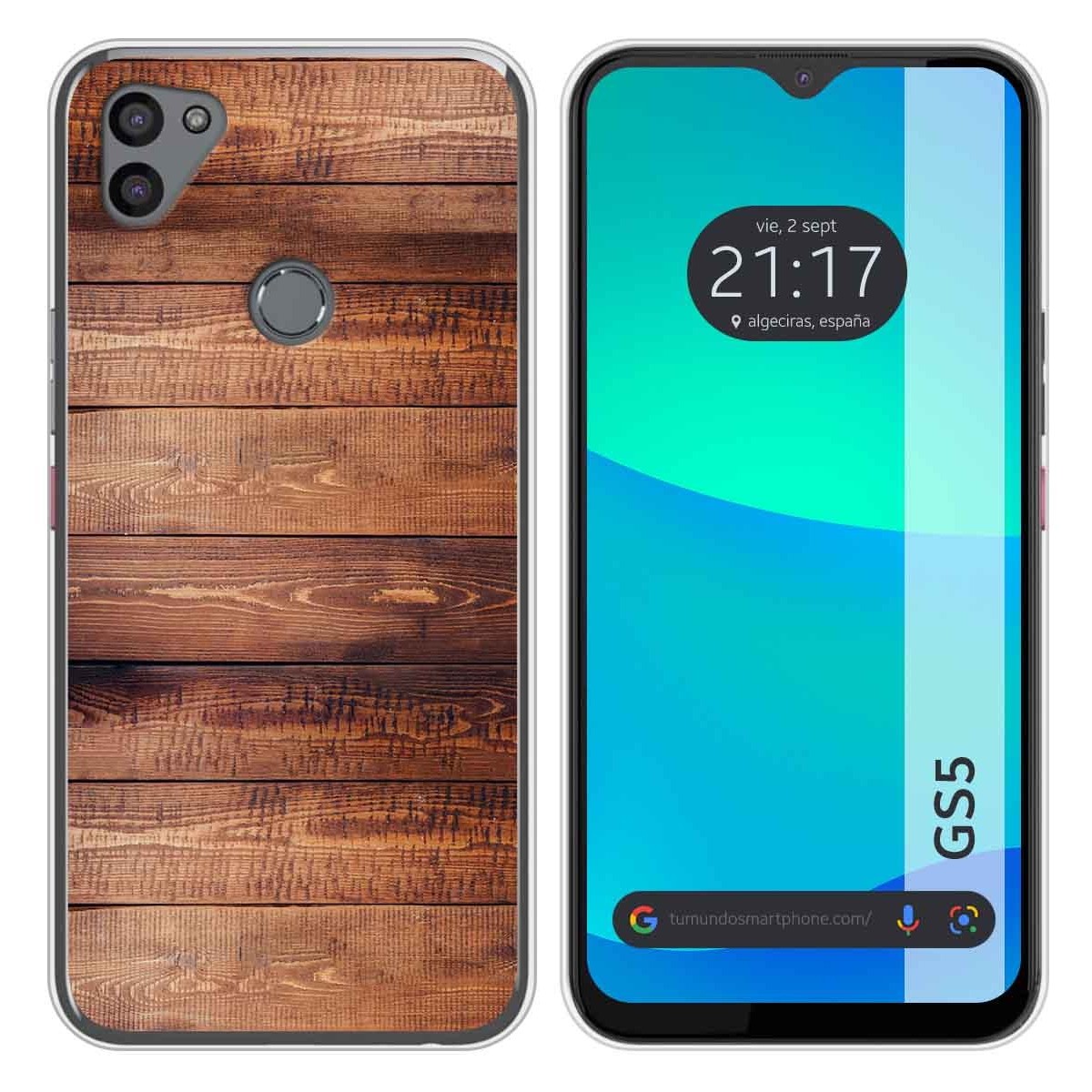 Funda Silicona para Gigaset GS5 diseño Madera 02 Dibujos