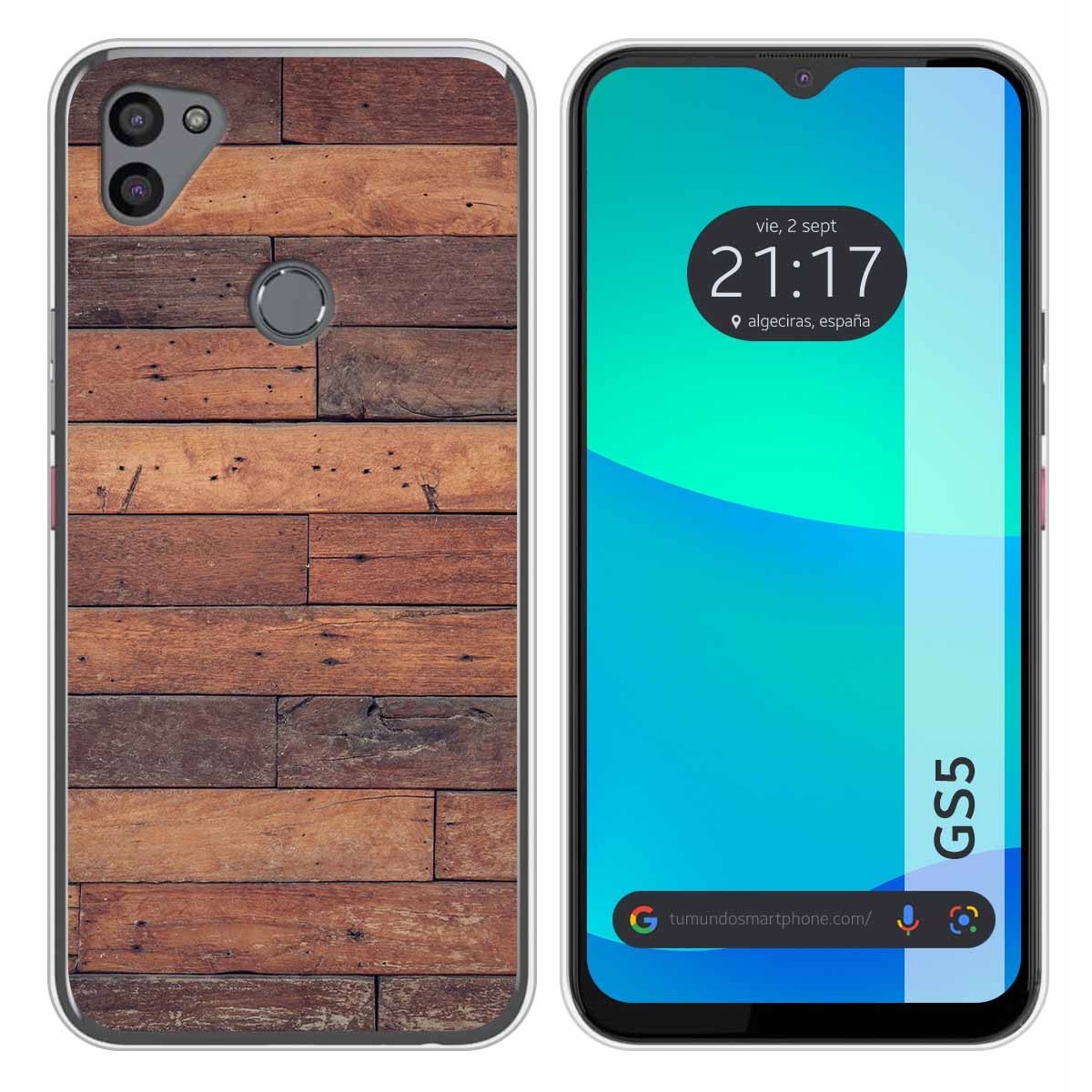 Funda Silicona para Gigaset GS5 diseño Madera 03 Dibujos
