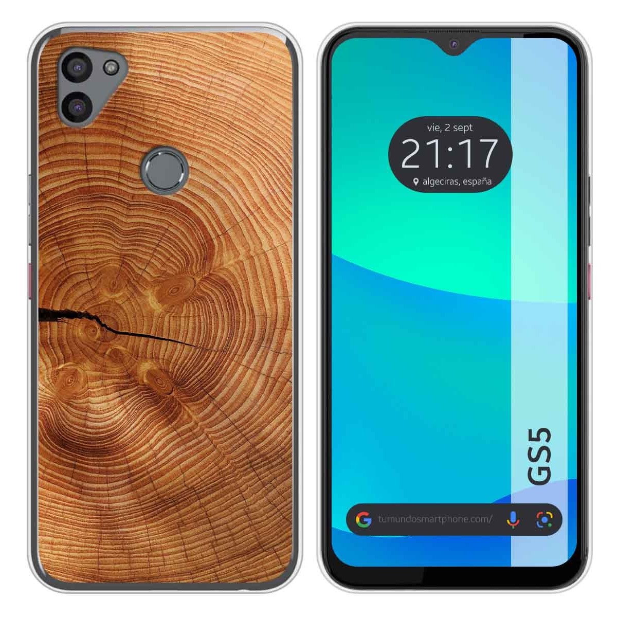 Funda Silicona para Gigaset GS5 diseño Madera 04 Dibujos