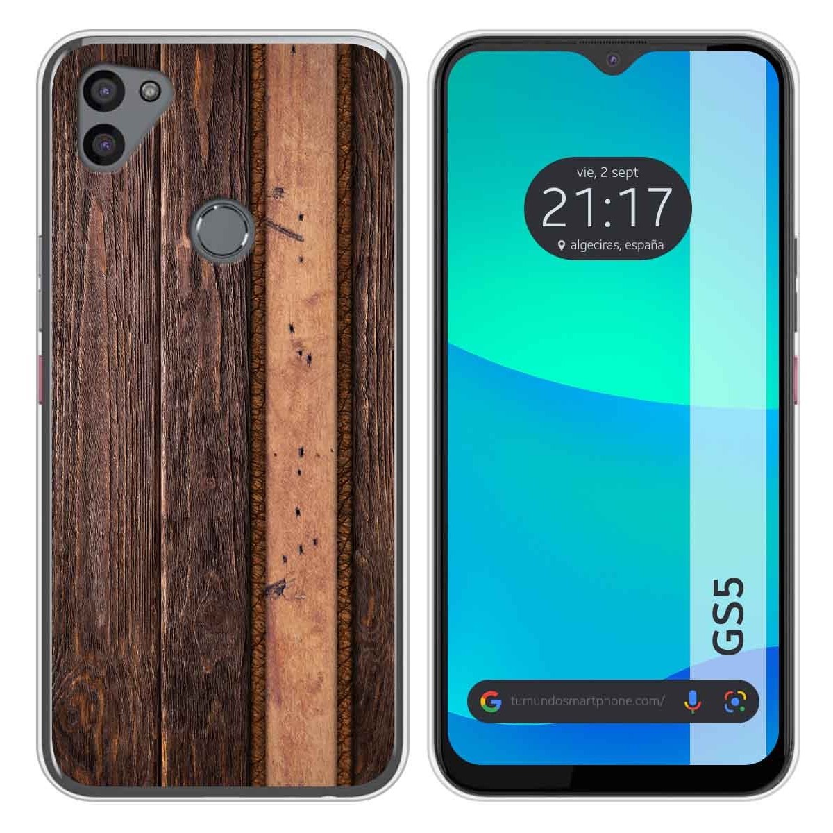 Funda Silicona para Gigaset GS5 diseño Madera 05 Dibujos