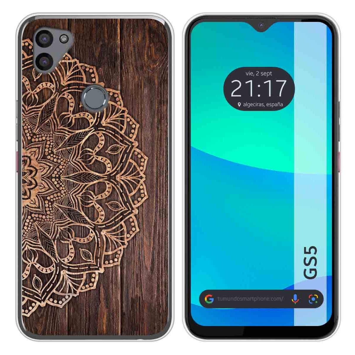 Funda Silicona para Gigaset GS5 diseño Madera 06 Dibujos
