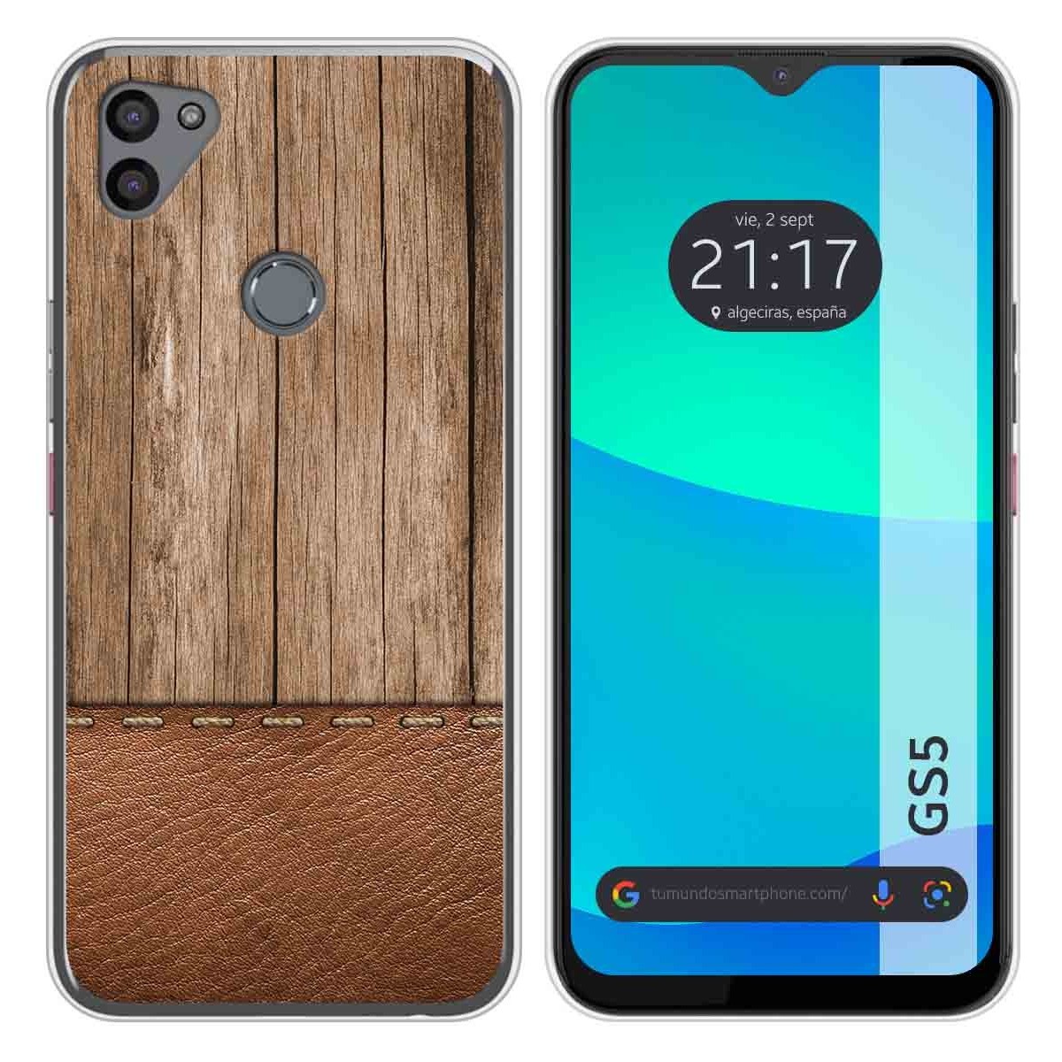 Funda Silicona para Gigaset GS5 diseño Madera 09 Dibujos
