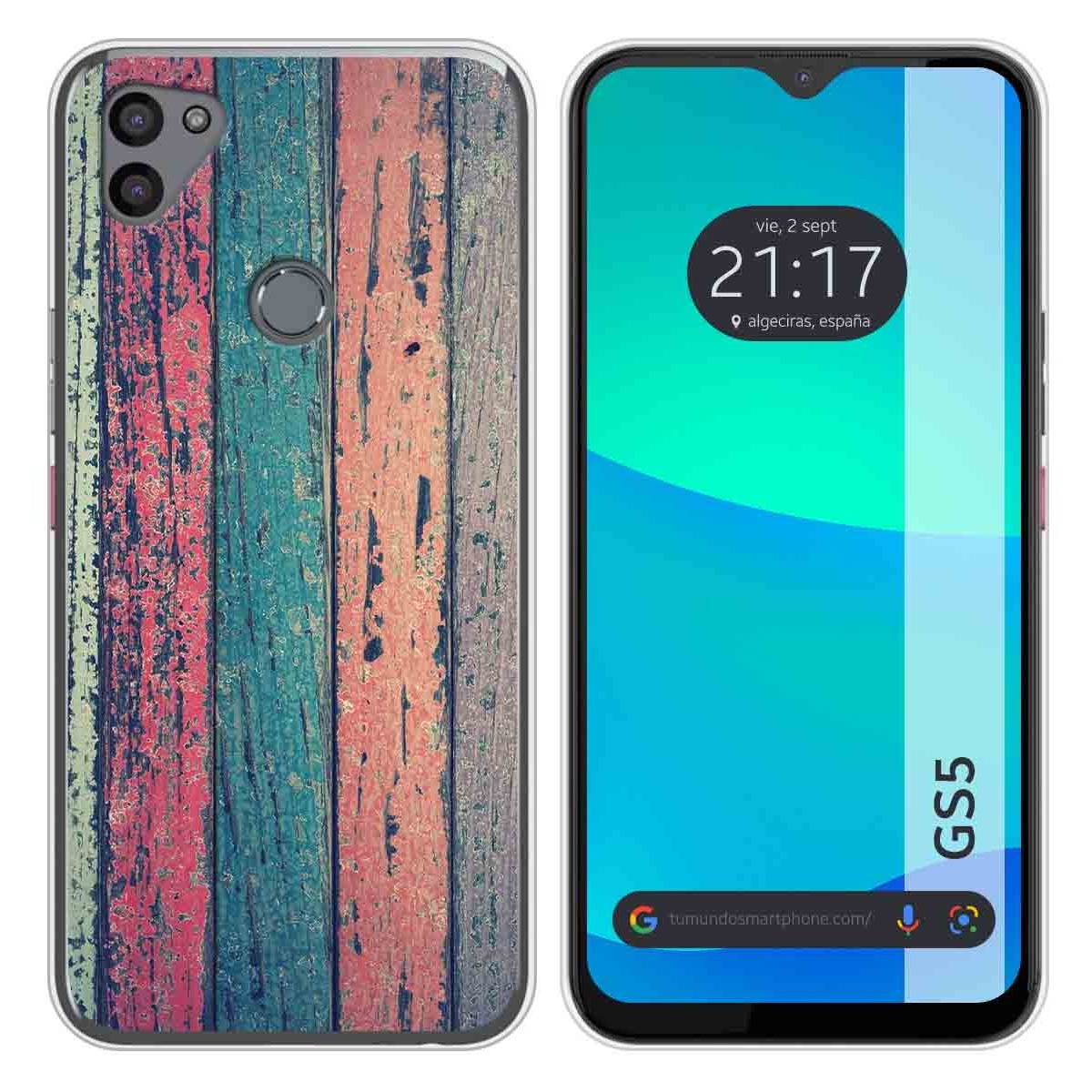 Funda Silicona para Gigaset GS5 diseño Madera 10 Dibujos