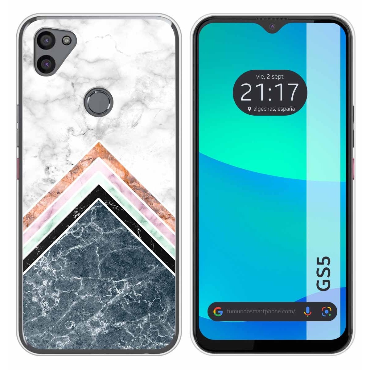 Funda Silicona para Gigaset GS5 diseño Mármol 05 Dibujos