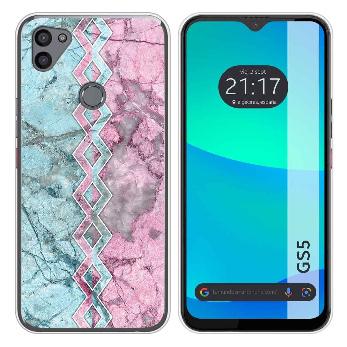 Funda Silicona para Gigaset GS5 diseño Mármol 08 Dibujos