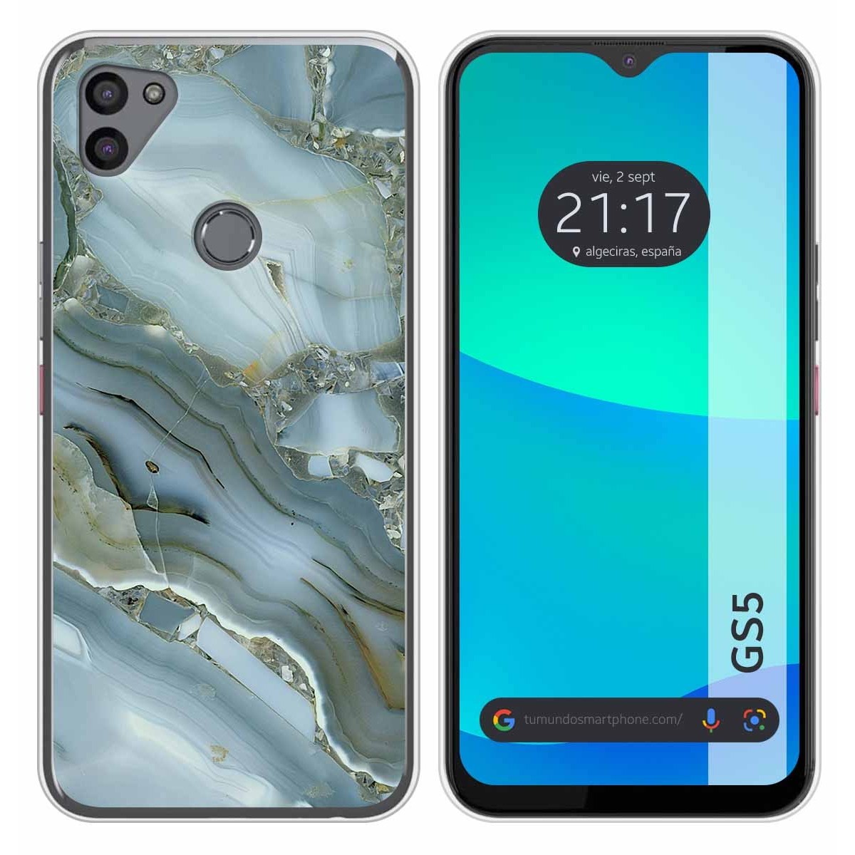 Funda Silicona para Gigaset GS5 diseño Mármol 09 Dibujos