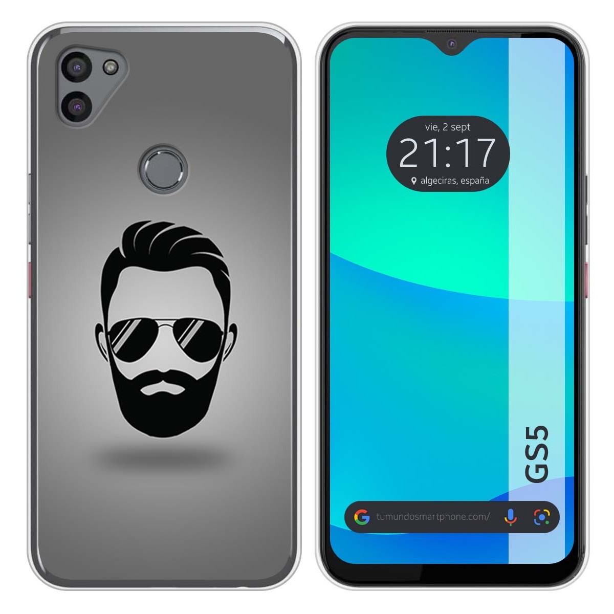 Funda Silicona para Gigaset GS5 diseño Barba Dibujos