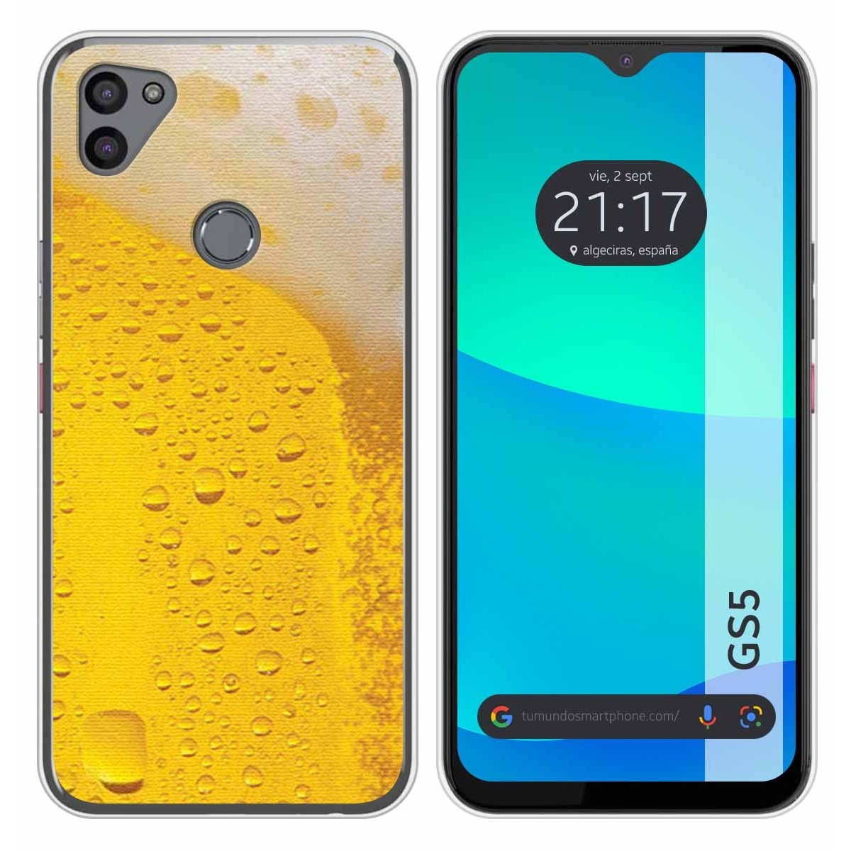 Funda Silicona para Gigaset GS5 diseño Cerveza Dibujos