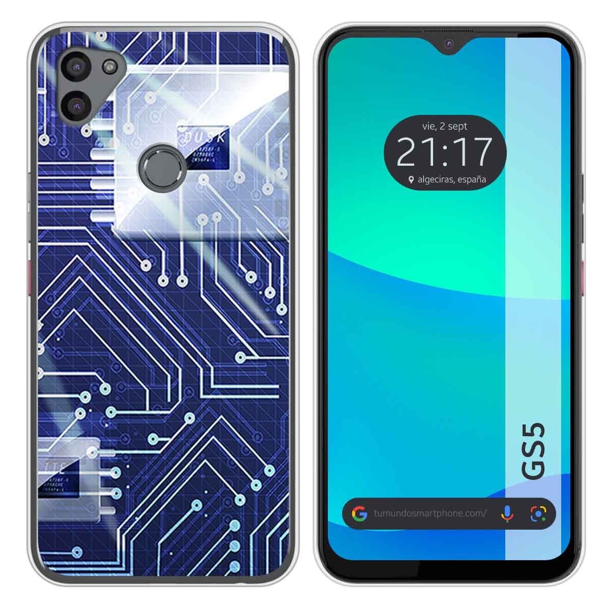 Funda Silicona para Gigaset GS5 diseño Circuito Dibujos