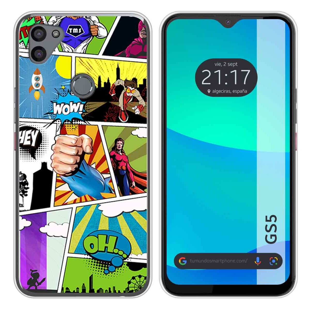Funda Silicona para Gigaset GS5 diseño Comic Dibujos