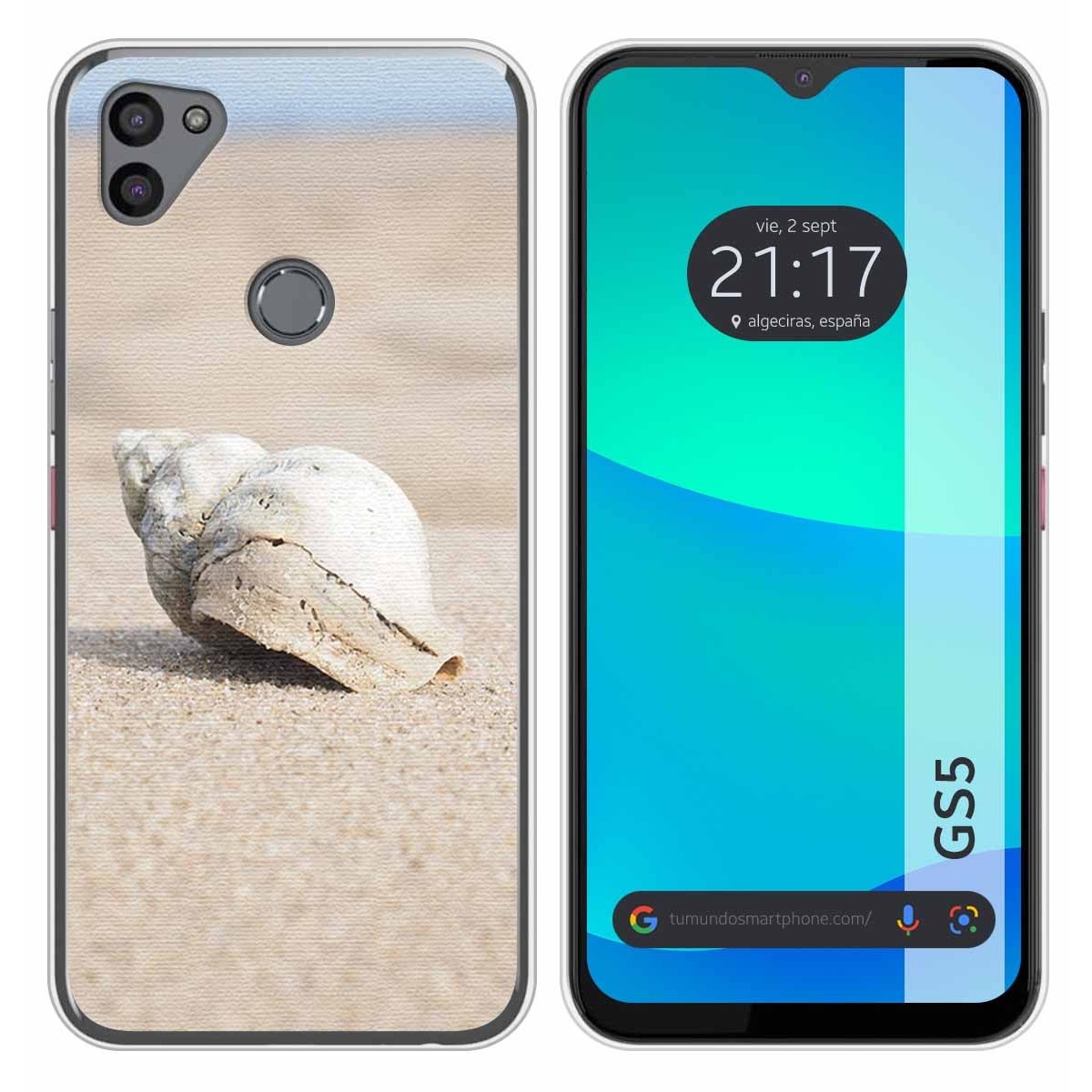 Funda Silicona para Gigaset GS5 diseño Concha Dibujos