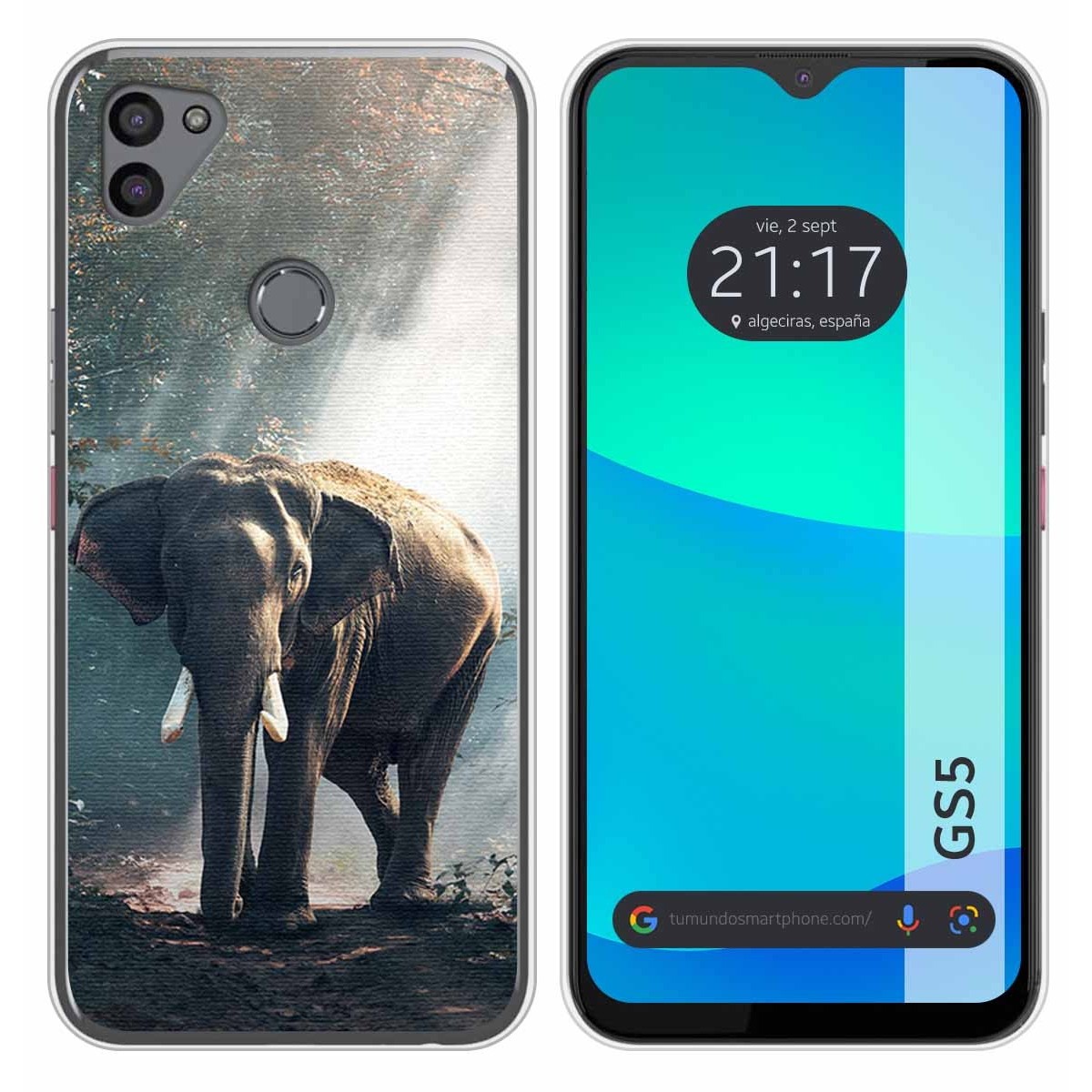 Funda Silicona para Gigaset GS5 diseño Elefante Dibujos
