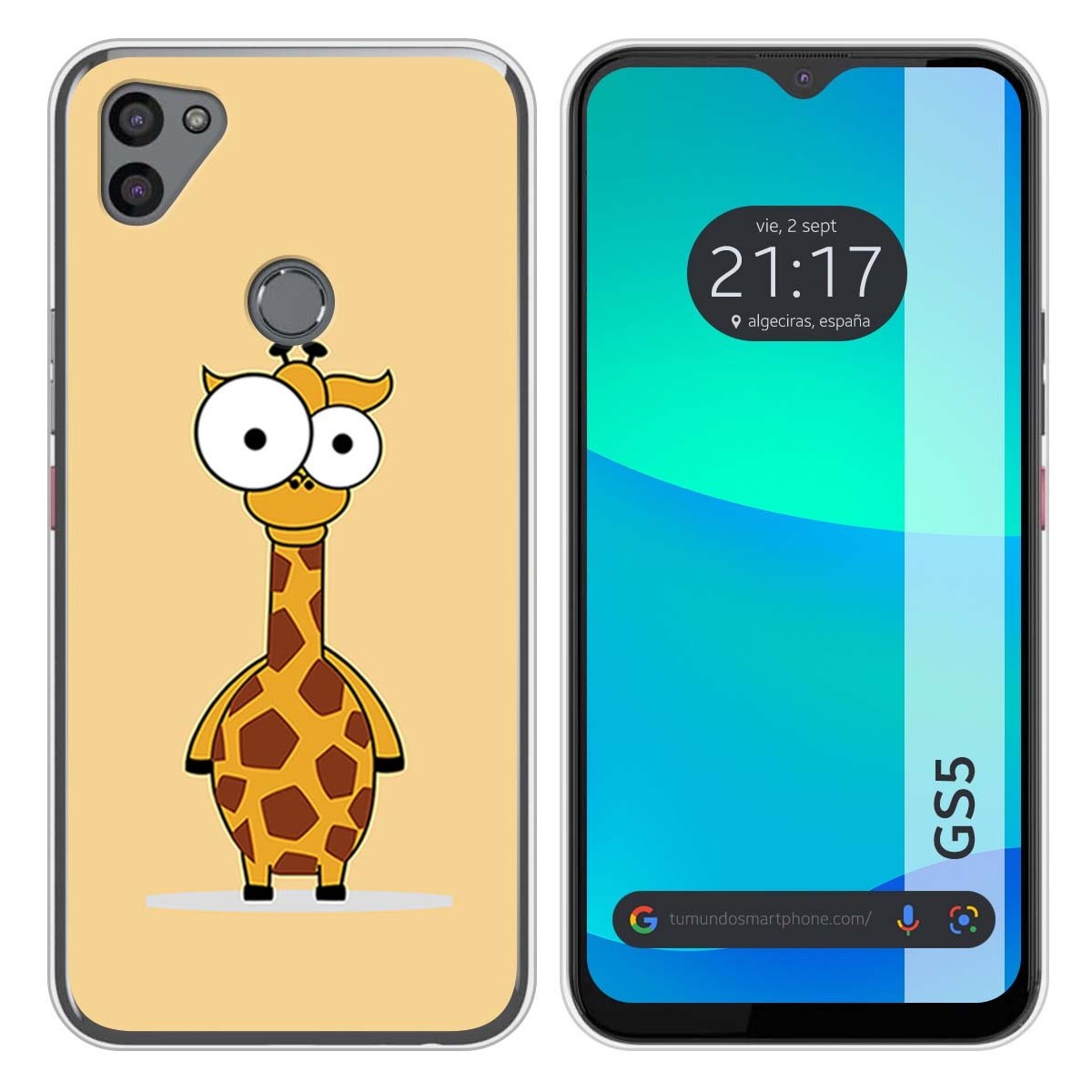 Funda Silicona para Gigaset GS5 diseño Jirafa Dibujos