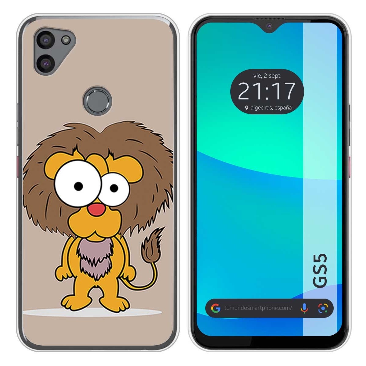 Funda Silicona para Gigaset GS5 diseño Leon Dibujos