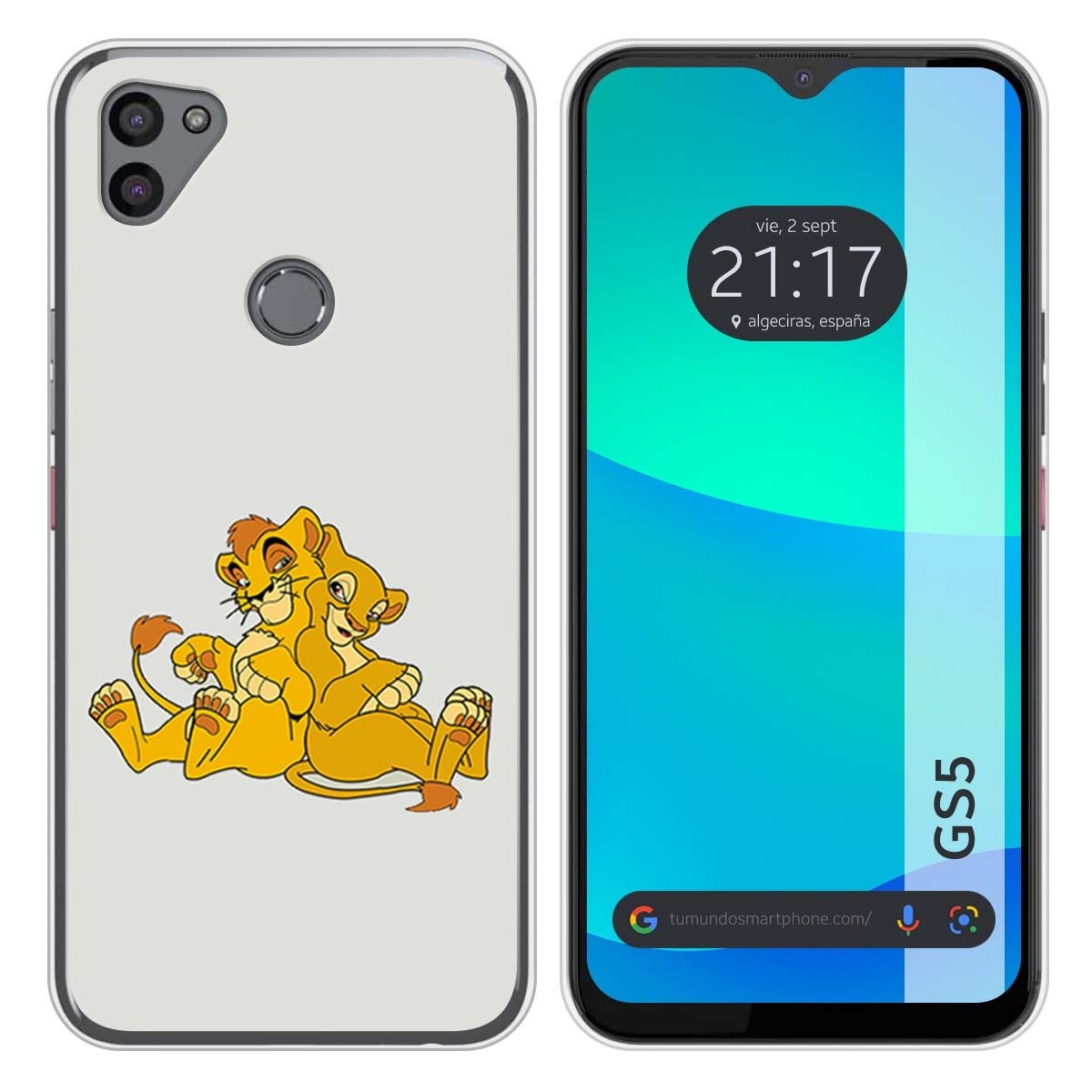 Funda Silicona para Gigaset GS5 diseño Leones Dibujos