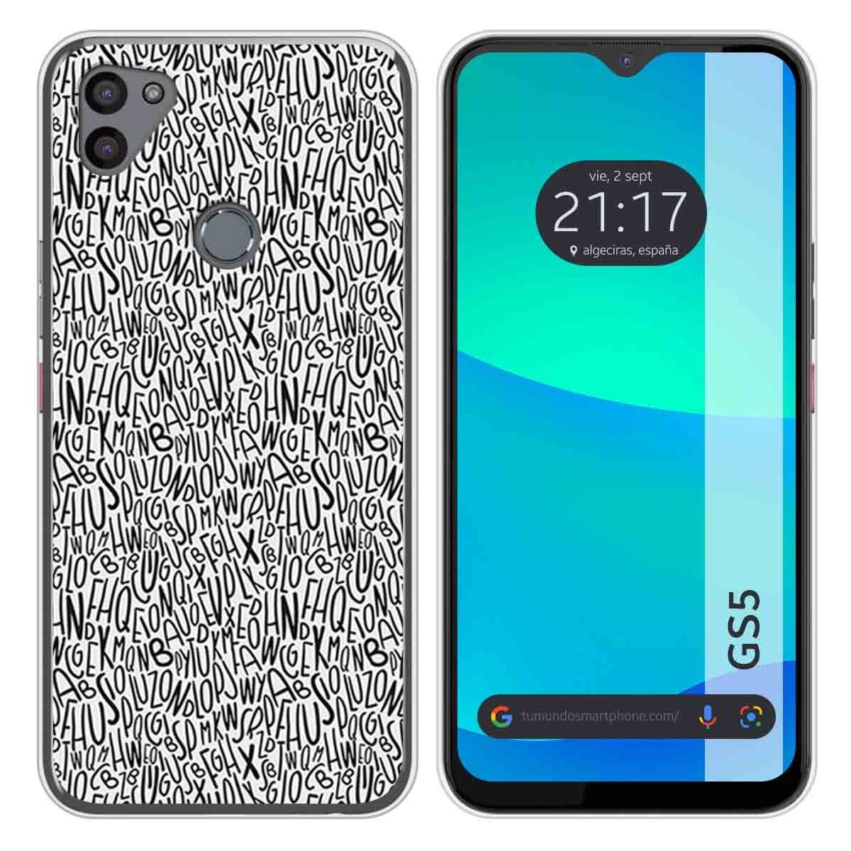 Funda Silicona para Gigaset GS5 diseño Letras Dibujos