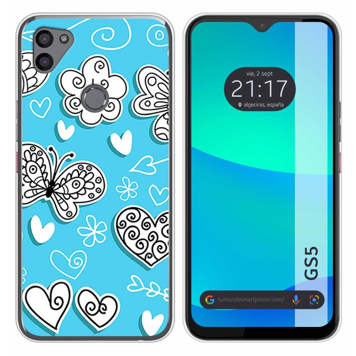 Funda Silicona para Gigaset GS5 diseño Mariposas Dibujos