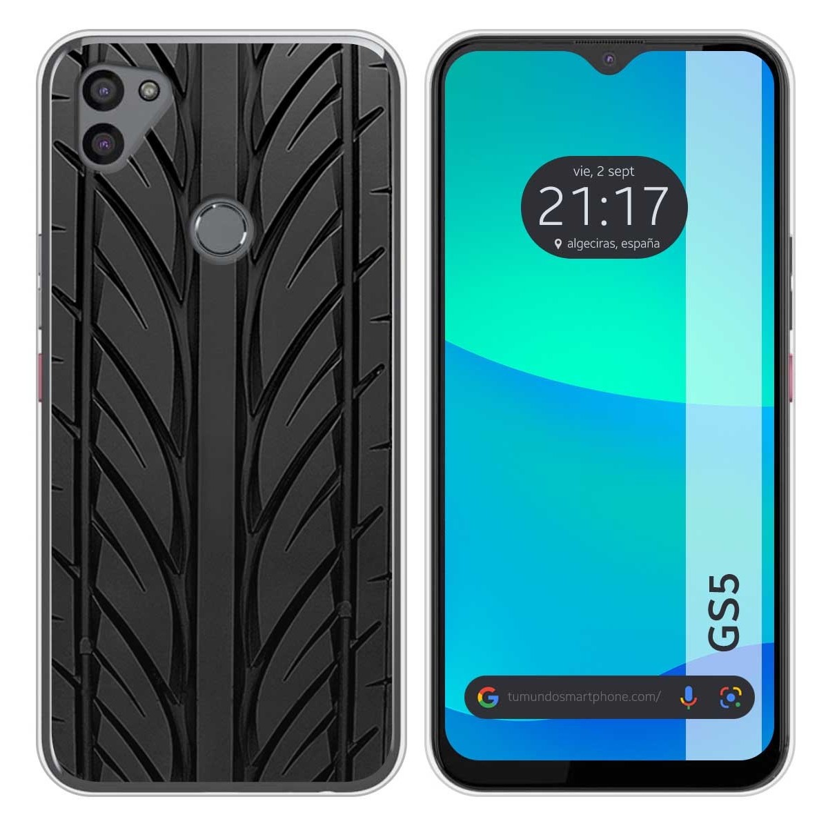 Funda Silicona para Gigaset GS5 diseño Neumatico Dibujos