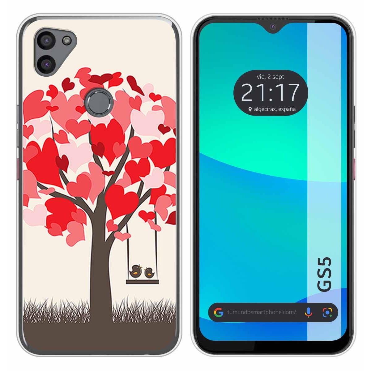 Funda Silicona para Gigaset GS5 diseño Pajaritos Dibujos
