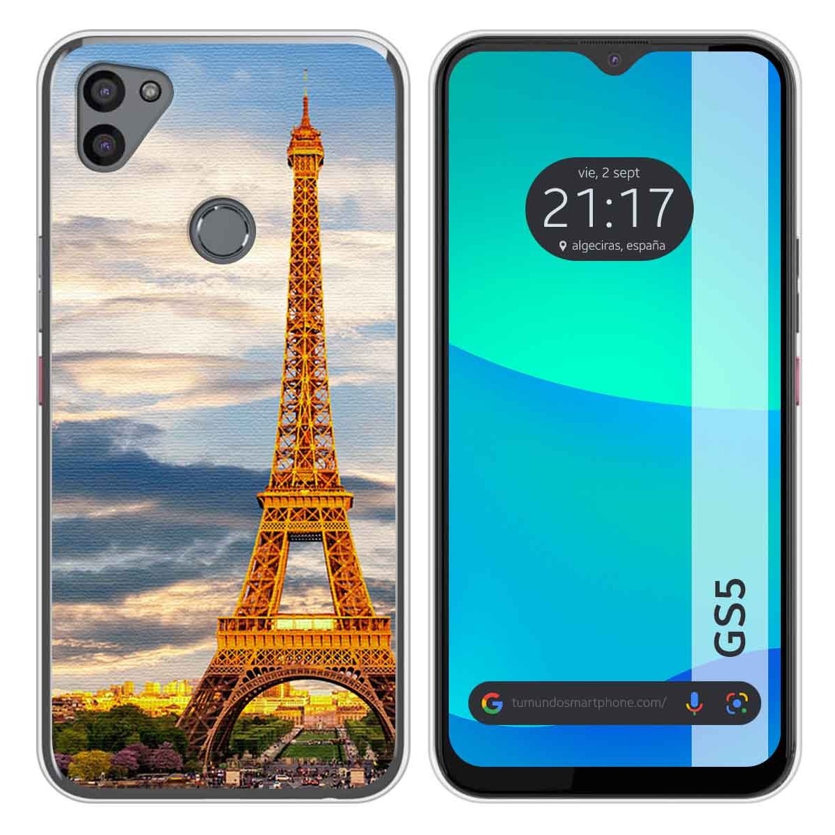 Funda Silicona para Gigaset GS5 diseño Paris Dibujos
