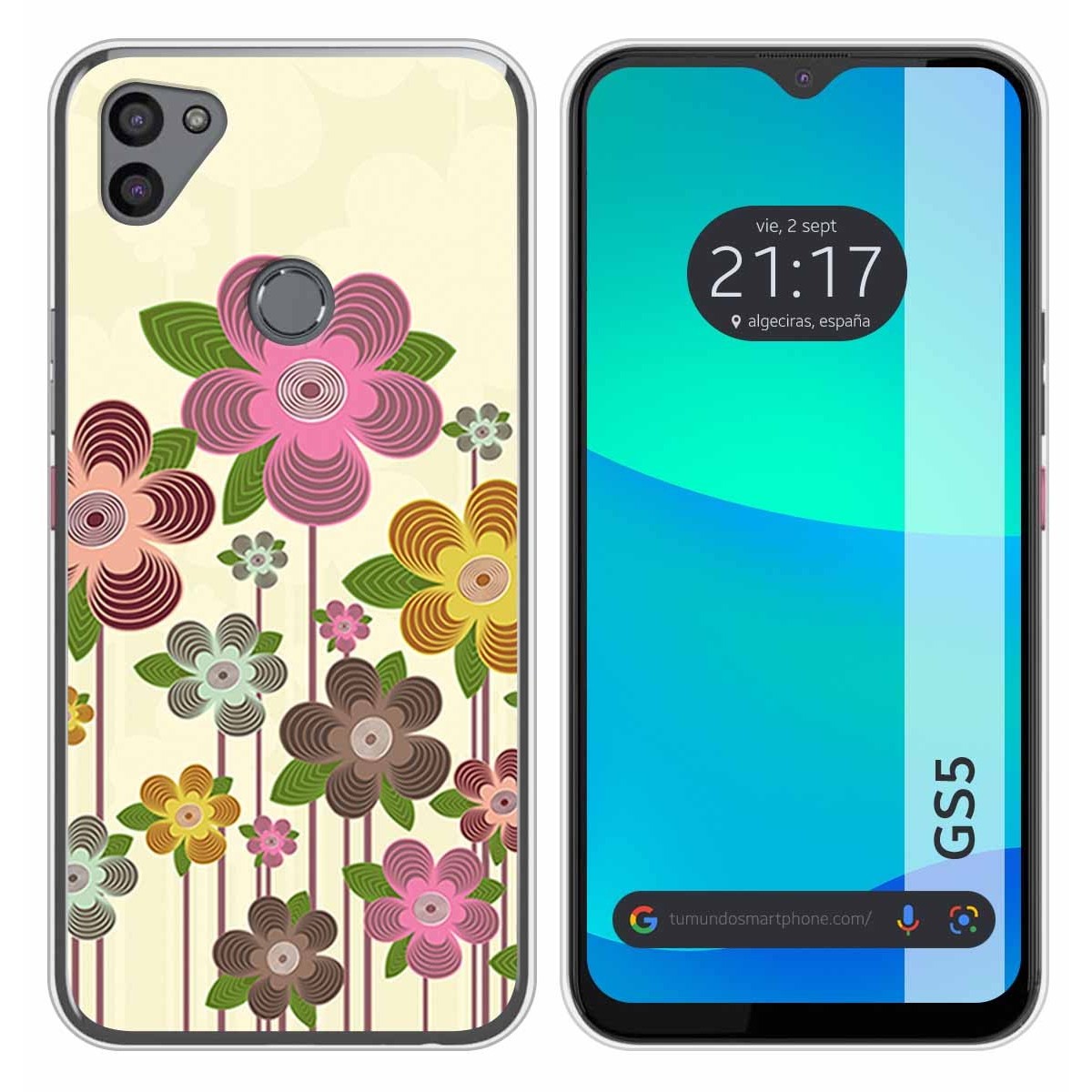 Funda Silicona para Gigaset GS5 diseño Primavera En Flor Dibujos