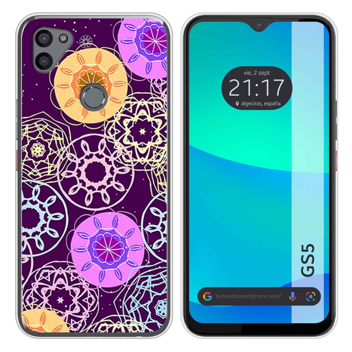 Funda Silicona para Gigaset GS5 diseño Radial Dibujos
