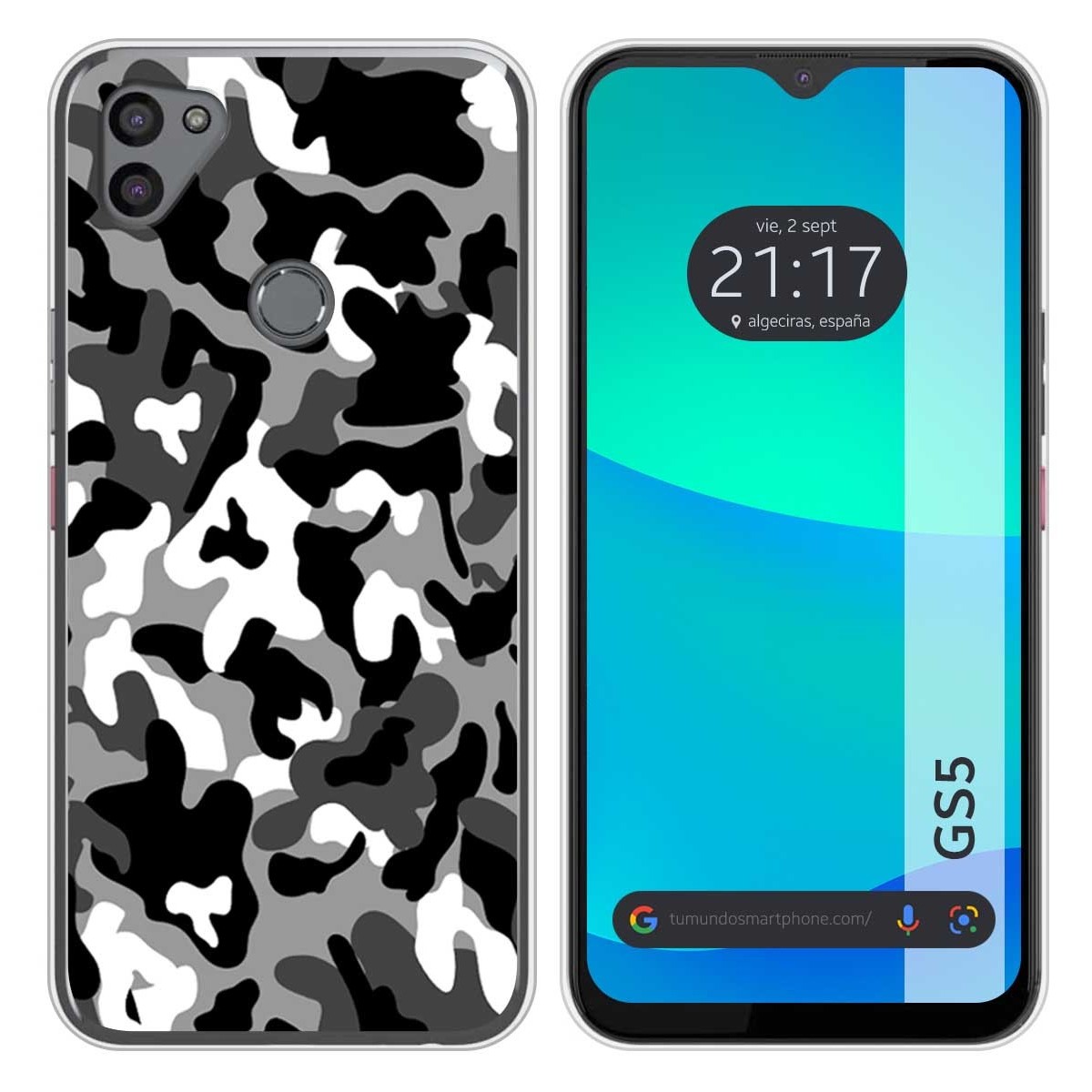 Funda Silicona para Gigaset GS5 diseño Snow Camuflaje Dibujos