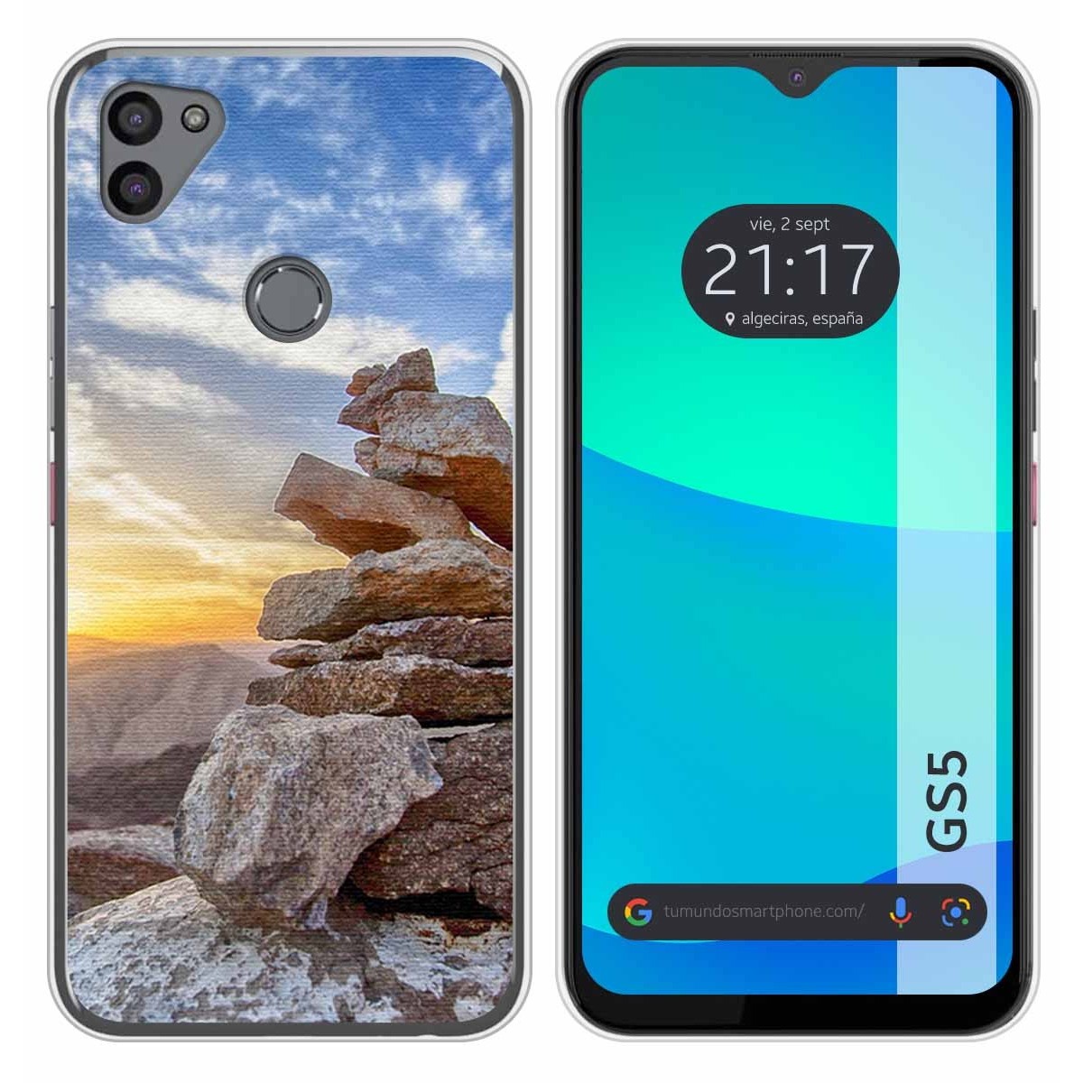 Funda Silicona para Gigaset GS5 diseño Sunset Dibujos