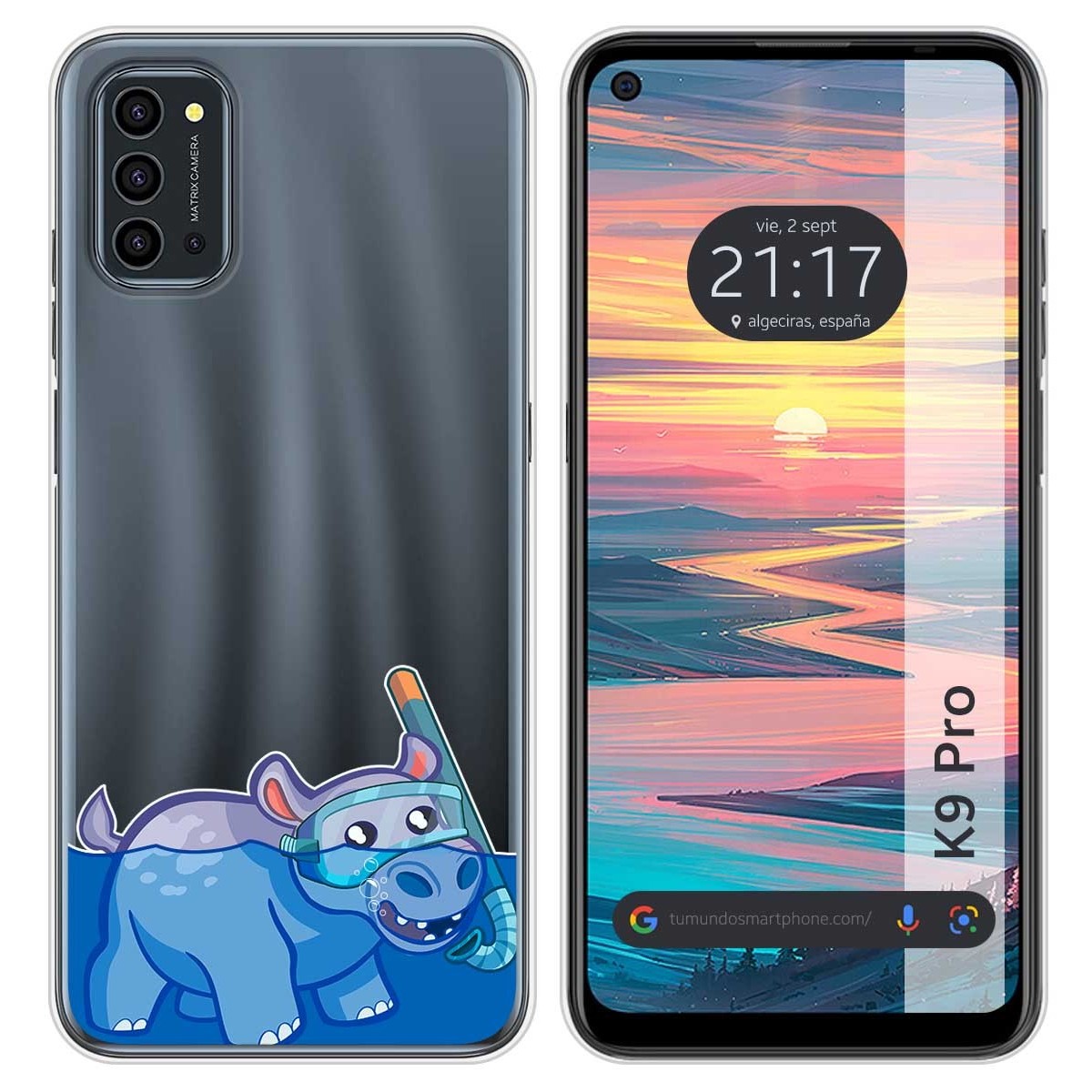 Funda Silicona Transparente para Oukitel K9 Pro diseño Hipo Dibujos