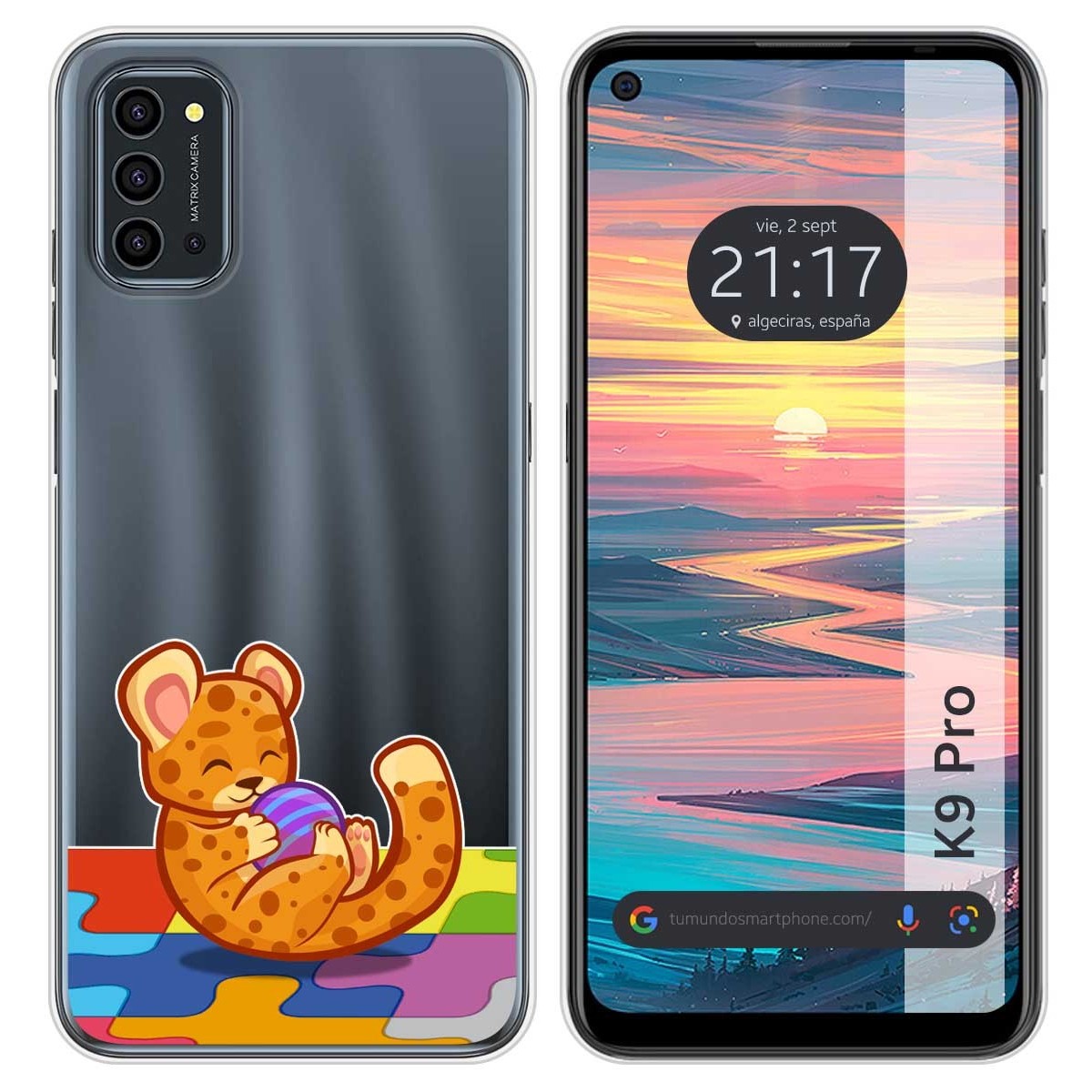 Funda Silicona Transparente para Oukitel K9 Pro diseño Leopardo Dibujos