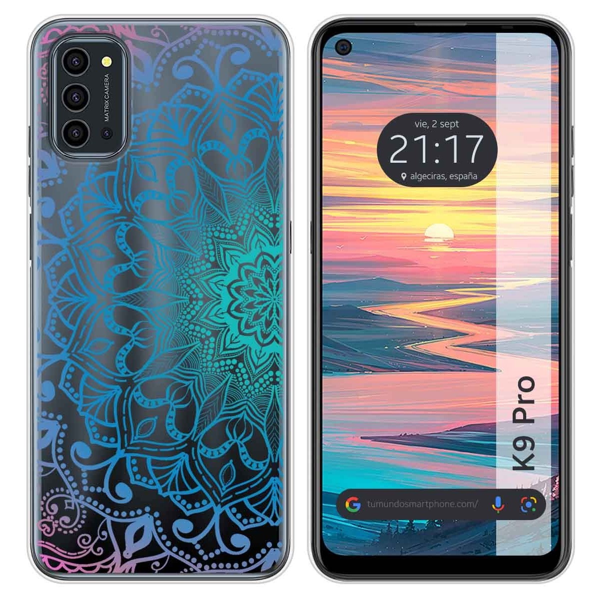 Funda Silicona Transparente para Oukitel K9 Pro diseño Mandala Dibujos