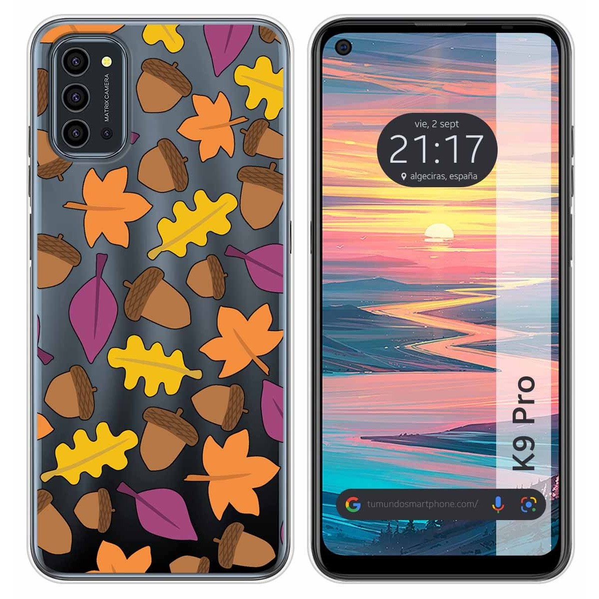 Funda Silicona Transparente para Oukitel K9 Pro diseño Otoño Dibujos