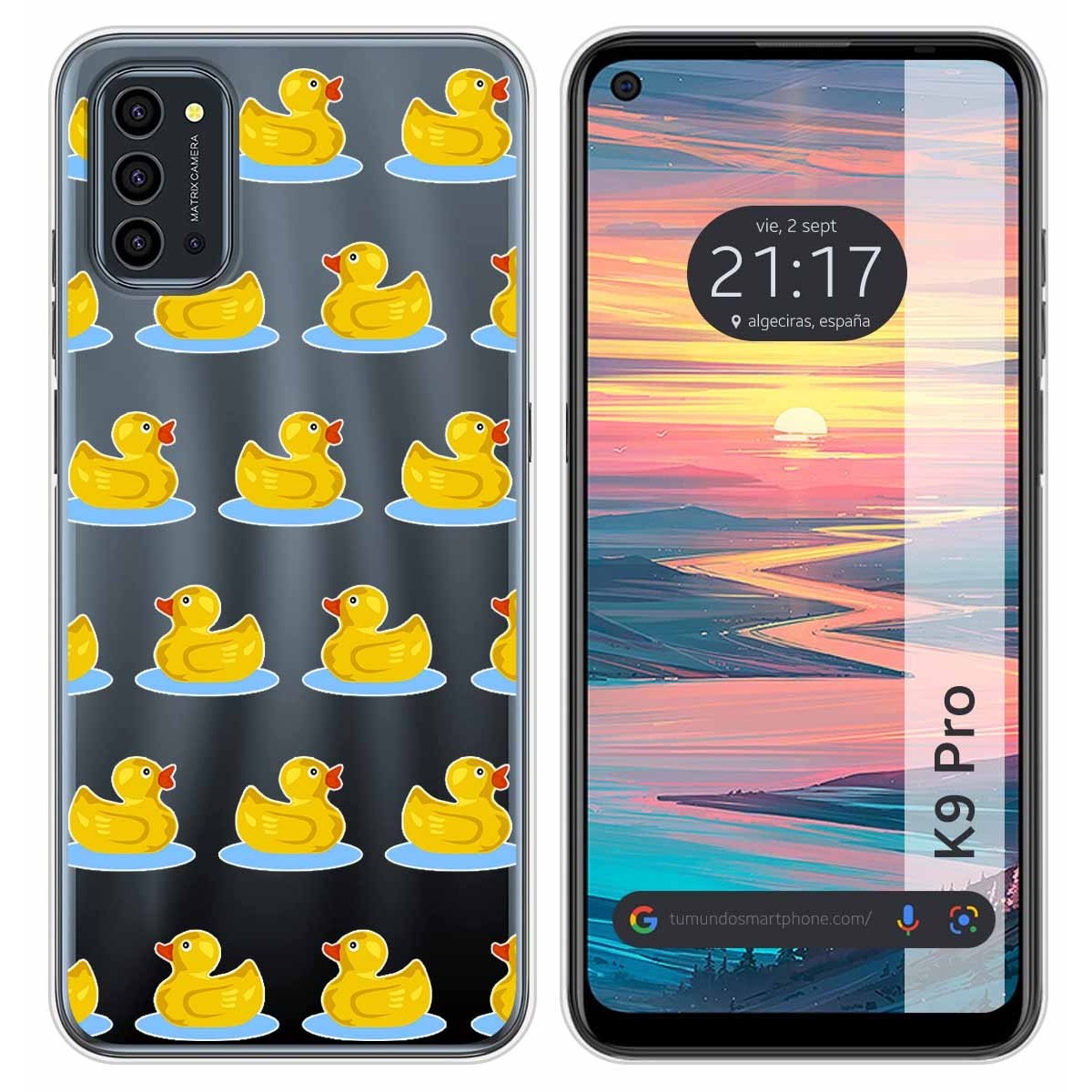 Funda Silicona Transparente para Oukitel K9 Pro diseño Pato Dibujos