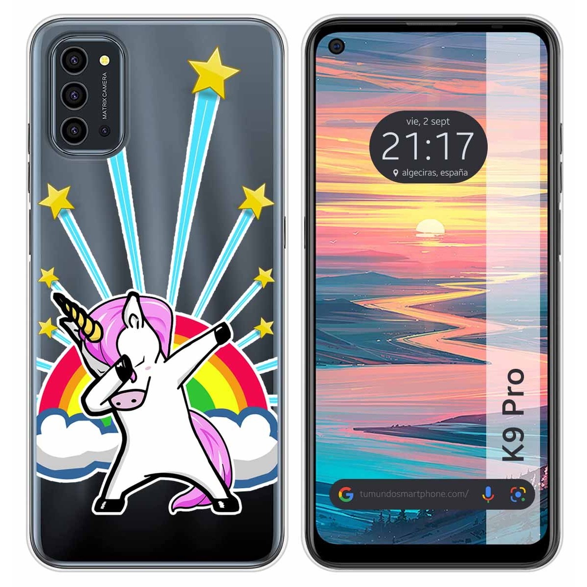 Funda Silicona Transparente para Oukitel K9 Pro diseño Unicornio Dibujos