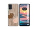 Funda Silicona para Oukitel K9 Pro diseño Corazones Madera Dibujos