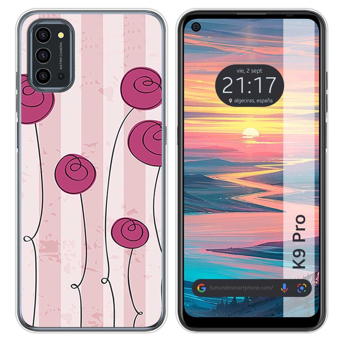Funda Silicona para Oukitel K9 Pro diseño Flores Vintage Dibujos
