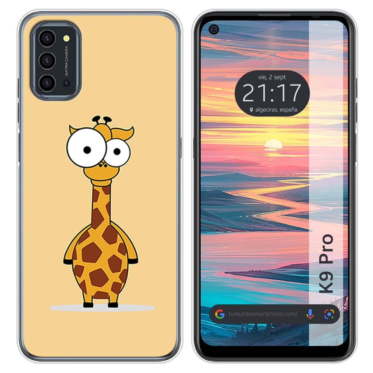 Funda Silicona para Oukitel K9 Pro diseño Jirafa Dibujos
